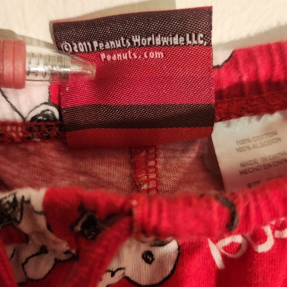 Peanuts Snoopy pajama bottoms size mwdium - Picture 2 of 5